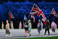 <p>Olympic cyclist Laura Kenny was the official flagbearer for Great Britain at the closing ceremony. Ahead of the event, she said it was “an absolute honour to be selected as the Team GB flagbearer for the Tokyo 2020 Closing Ceremony, and it rounds off my Games experience". In total, Team GB finished with 65 medals - 22 of which were gold - making them fourth in the overall medal table.</p>