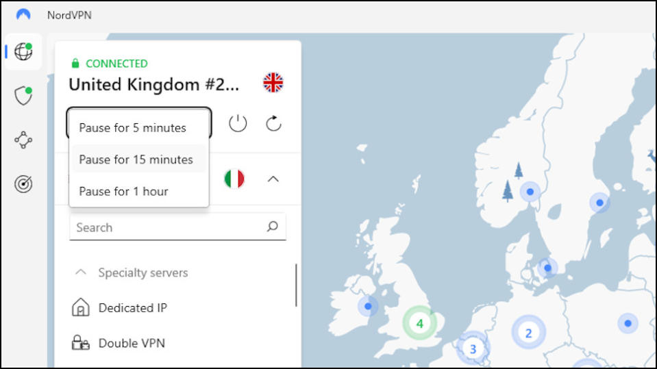 NordVPN Windows Pause Connection