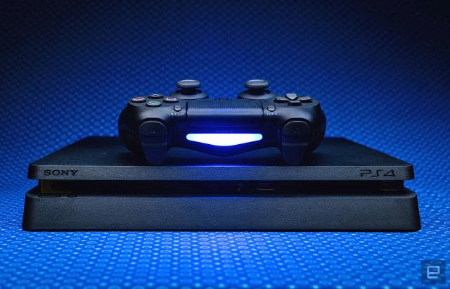 blue ps4 console