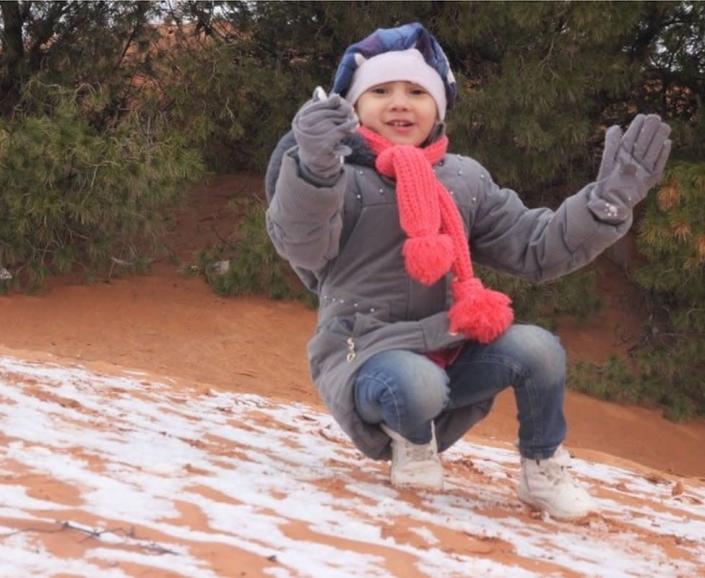 Picture dated January 6th shows a covering of snow in the Sahara Desert near Mekalis in northwestern Algeria.