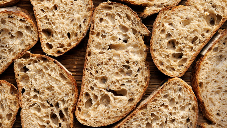 Slices of sourdough bread