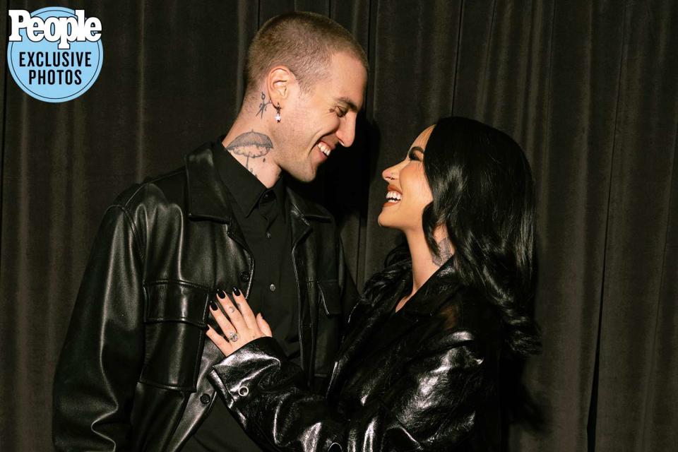 <p>Angelo Kritikos/Splash by Shutterstock </p> Demi Lovato is engaged to Jordan "Jutes" Lutes.