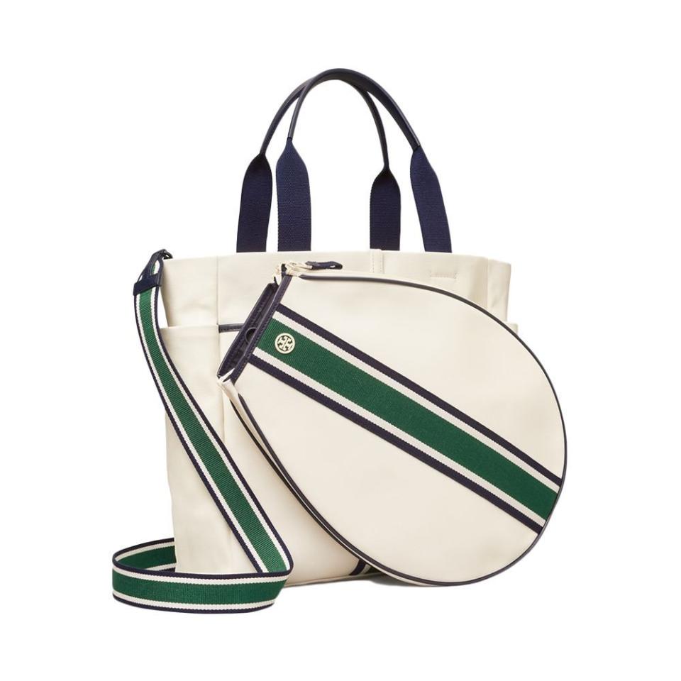 <p><a href="https://go.redirectingat.com?id=74968X1596630&url=https%3A%2F%2Fwww.toryburch.com%2Fen-us%2Fhandbags%2Ftote-bags%2Fconvertible-stripe-tennis-tote%2F90873.html&sref=https%3A%2F%2F" rel="nofollow noopener" target="_blank" data-ylk="slk:Shop Now;elm:context_link;itc:0;sec:content-canvas" class="link ">Shop Now</a></p><p>Convertible Stripe Tennis Tote</p><p>$398.00</p><span class="copyright">Courtesy</span>