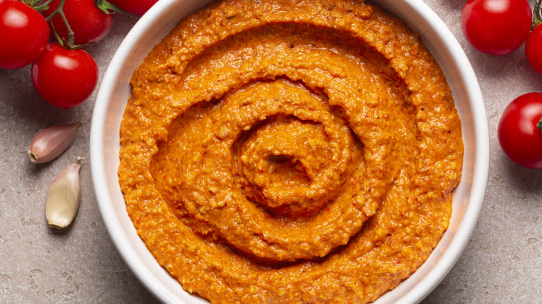 Bowl of romesco sauce