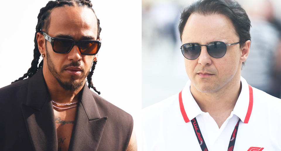 Pictured left Lewis Hamilton and right Felipe Massa