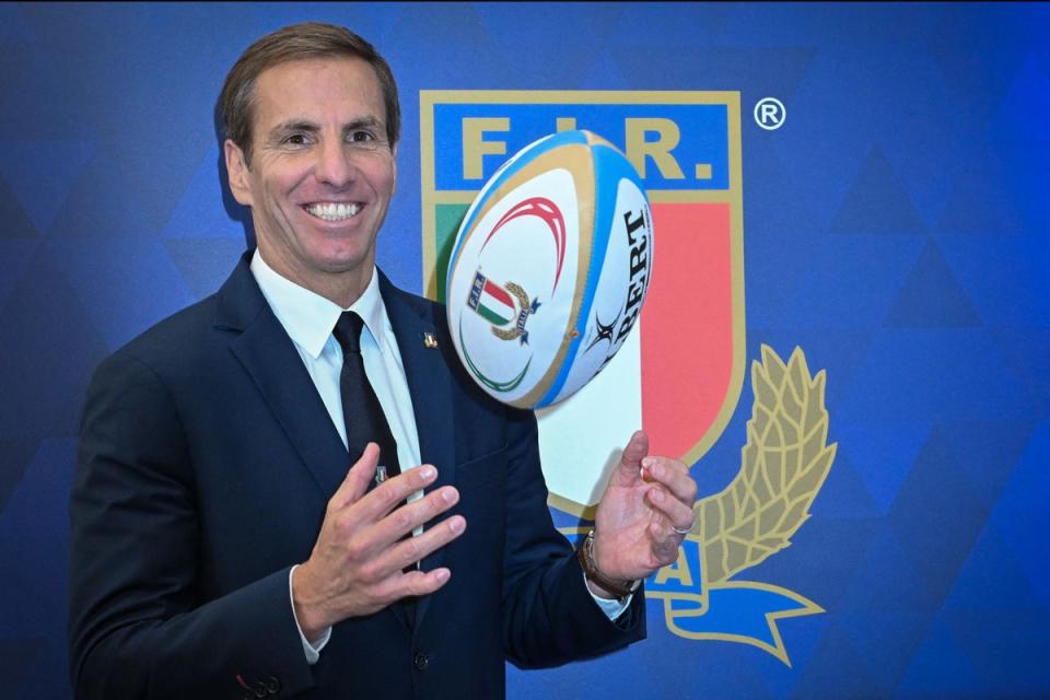 Former Argentina fly-half Gonzalo Quesada is the new coach of Italy (AFP via Getty Images)
