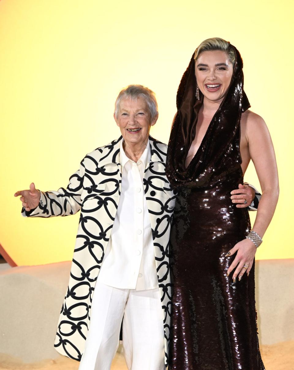 Florence Pugh and grandmother Pat (Gareth Cattermole/Getty Images)