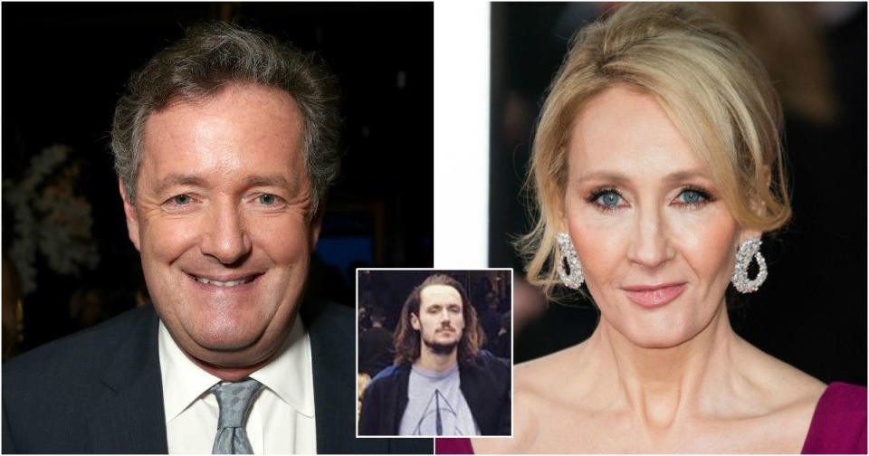 Piers Morgan disowns his son after he sides with JK Rowling (Copyright: Getty/Todd Williamson/Jeff Spicer/Twitter)