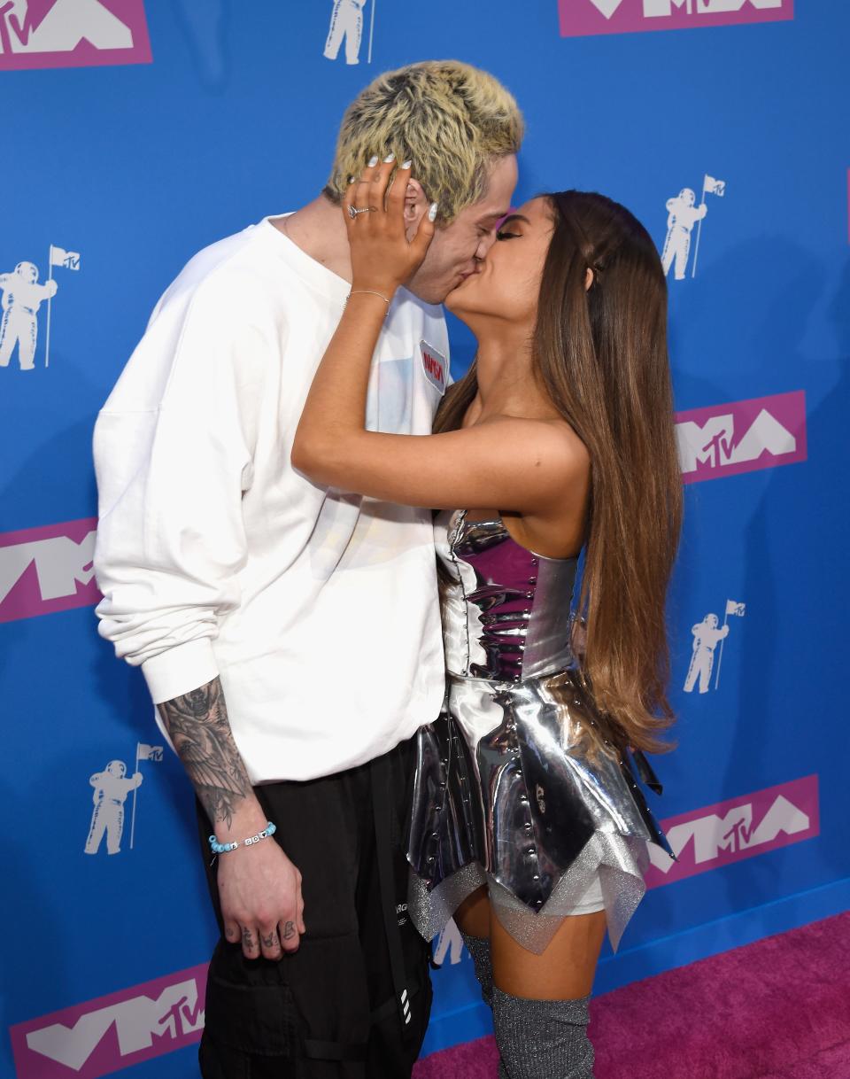 NEW YORK, NY - AUGUST 20:  Pete Davison and Ariana Grande attend the 2018 MTV Video Music Awards at Radio City Music Hall on August 20, 2018 in New York City.  (Photo by Kevin Mazur/WireImage)