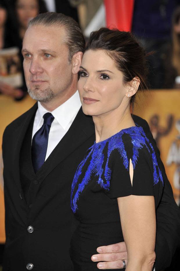 <p>IMAGO / ZUMA Wire</p><p>Days after winning her first Oscar in March 2010, <strong><a href="https://parade.com/1305453/jessicasager/sandra-bullock-net-worth/" rel="nofollow noopener" target="_blank" data-ylk="slk:Sandra Bullock;elm:context_link;itc:0;sec:content-canvas" class="link ">Sandra Bullock</a></strong> woke up to reports that her then-husband, <strong>Jesse James</strong>, had been cheating on her while she was away filming the movie that won her the Academy Award. James publicly apologized for the affair, but more women came forward claiming they had relationships with him, and in April 2010, Bullock filed for divorce. </p><p>James’ problems only continued when a 2004 photo resurfaced that showed him wearing SS regalia and giving a Nazi salute. Bullock, meanwhile, adopted son Louis, whom she’d originally planned to adopt with James. The former couple finalized their divorce in June 2010, citing “conflict of personalities” as the reason for the split. </p>