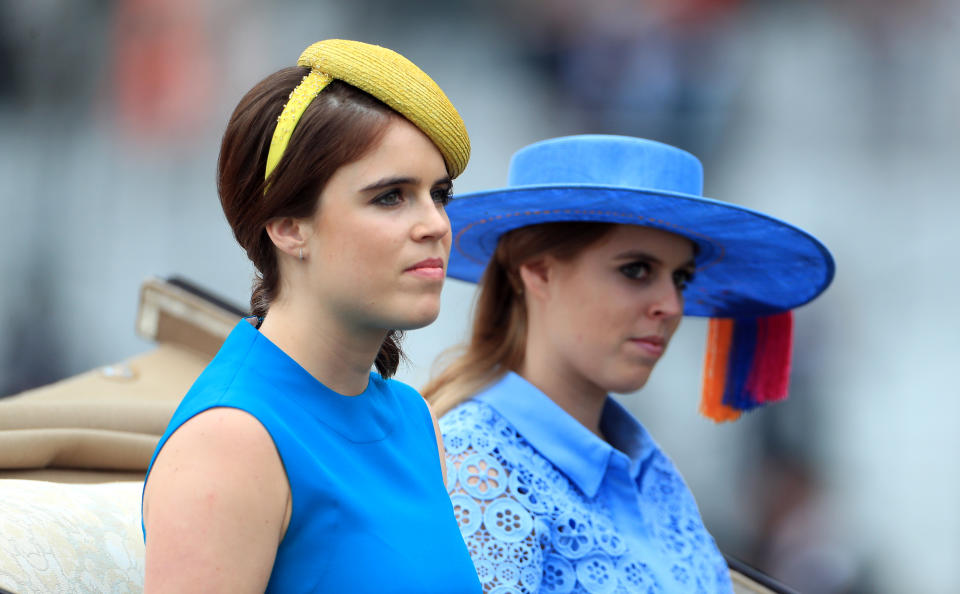 Princess Eugenie during the Royal procession 