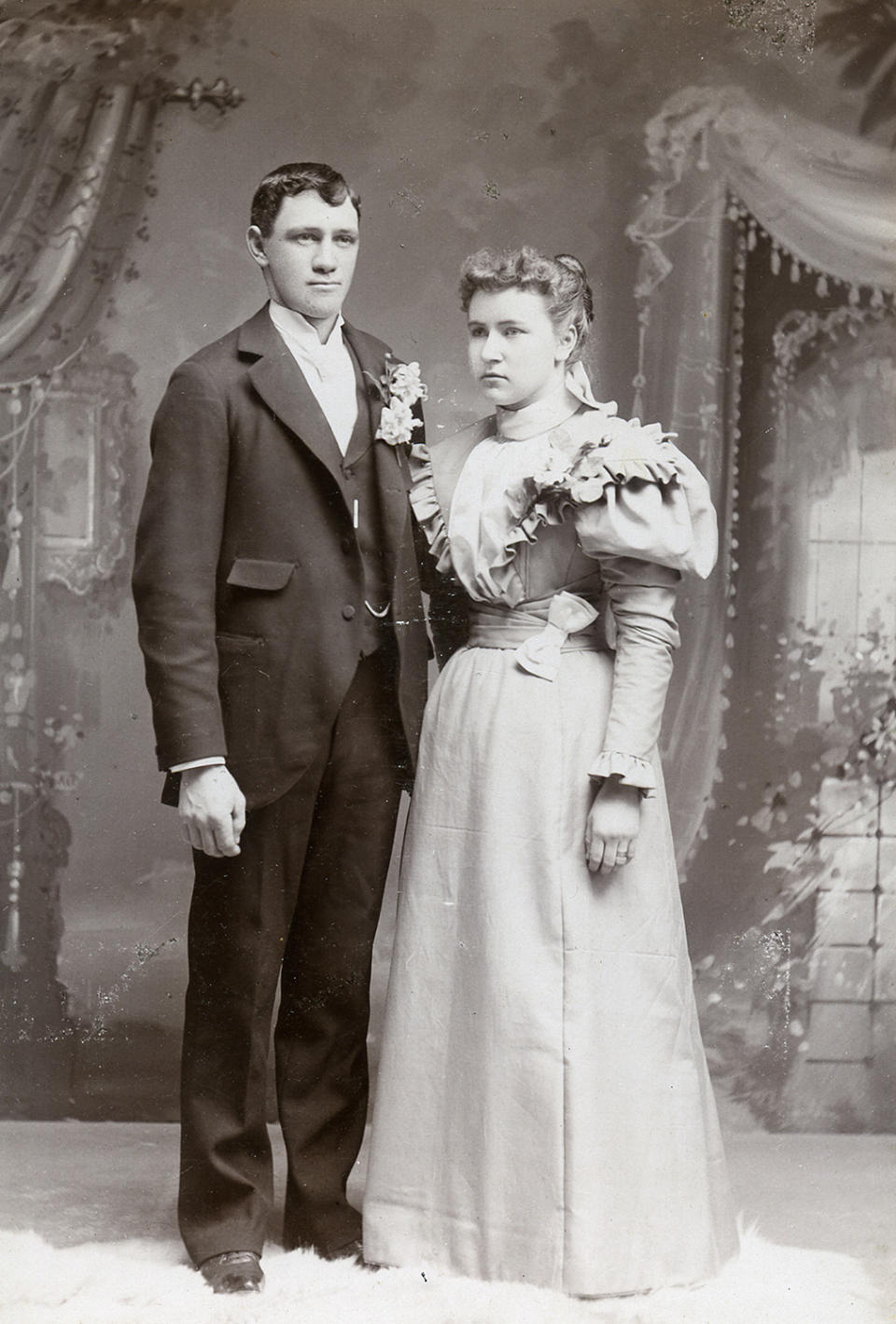 <p>He said: “What we see is two people about to jump into a void in a very workman-like fashion.” (Pictured: Vintage wedding portraits from “I Do, I Do” exhibit) </p>