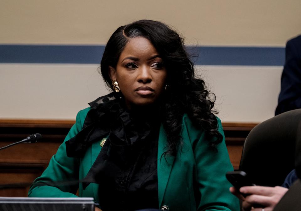 U.S. Representative Jasmine Crockett, D-Texas, attends a House Oversight Committee hearing on Capitol Hill in Washington, D.C. on February 7, 2023.