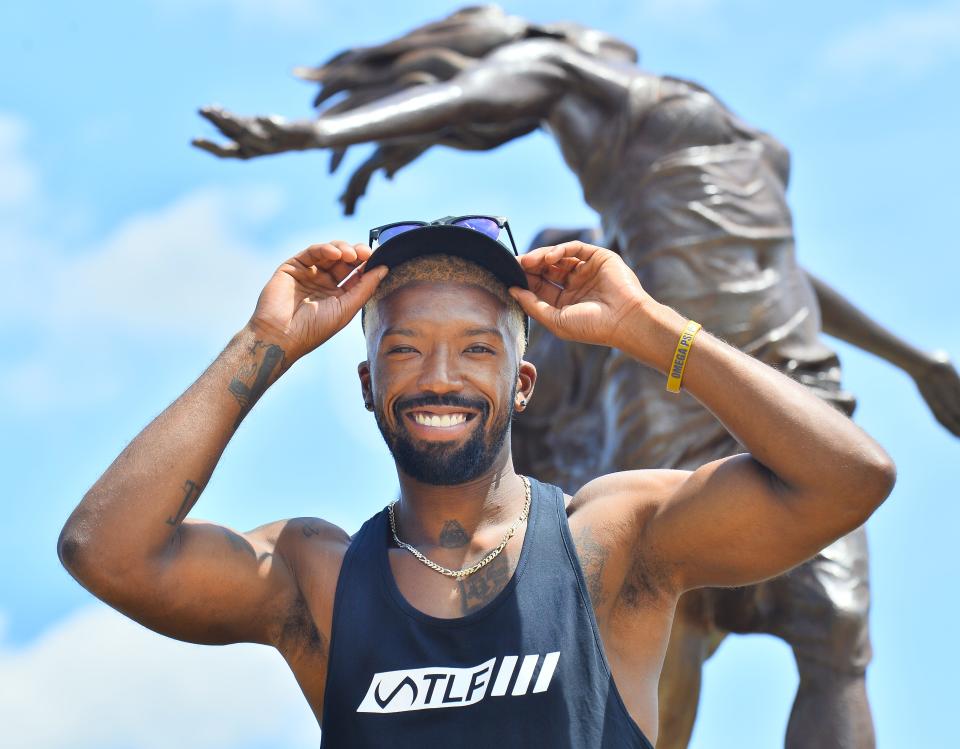 Kian Lewis, is a Spartanburg native and contestant on the new HBO Max reality show, FBoy Island.  Here he takes a moment to visit landmarks in the heart of Spartanburg.