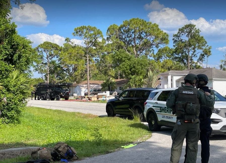 The Lee County Sheriff’s Office responded Monday afternoon, May 9, 2022, to a barricaded subject near Camellia Road and San Carlos Boulevard in San Carlos Park. Deputies closed a section of San Carlos Boulevard.