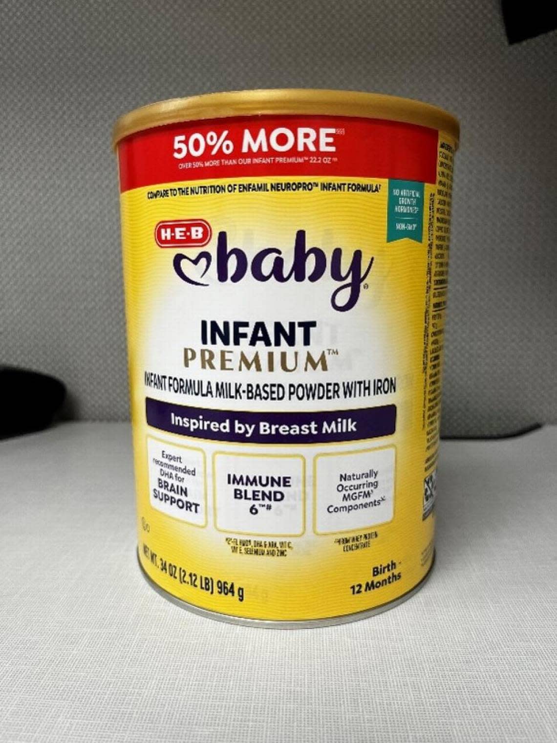 H-E-B Premium Infant Formula with Iron Milk-Based Powder