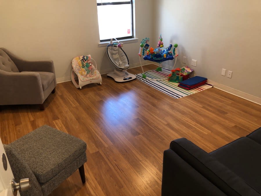 The Village Place is located at 8401 North IH 35 in Austin and includes childcare, co-working spaces, library and a nap room for moms. (KXAN Photo/Arezow Doost)