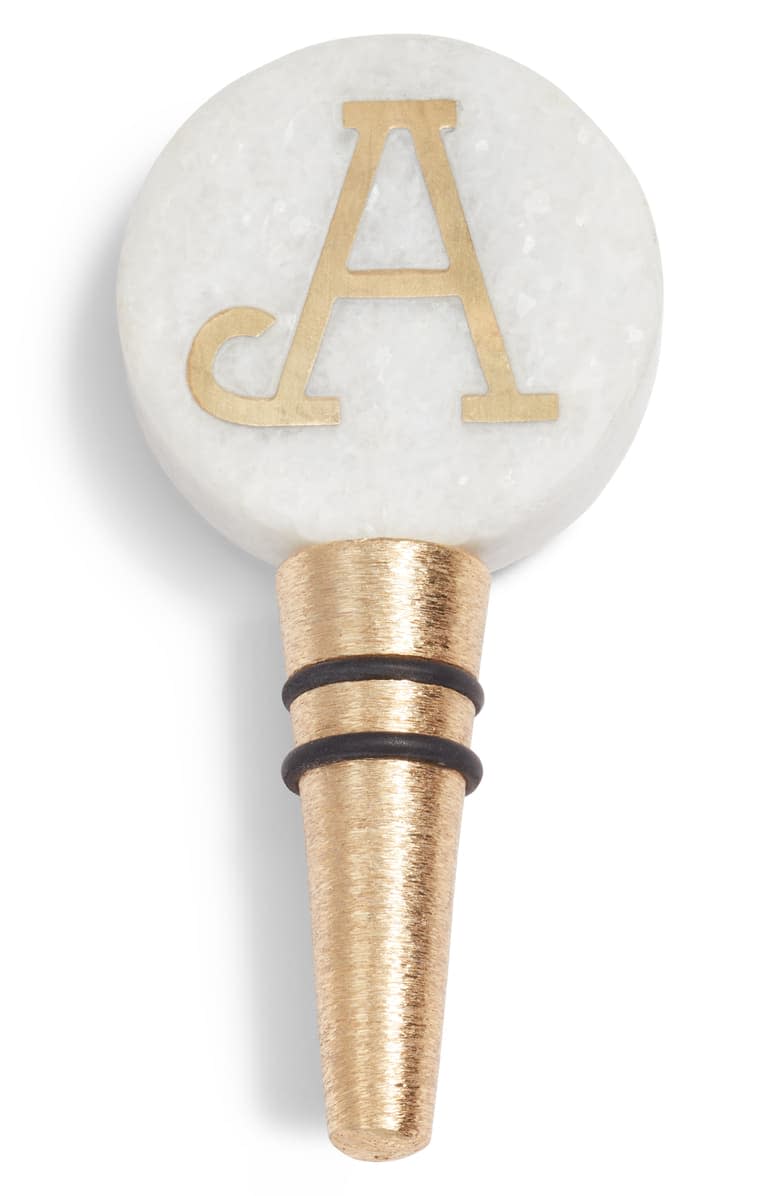 Monogram Marble Bottle Stopper 