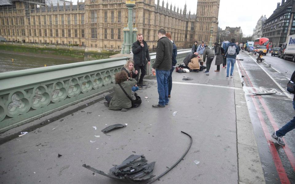 Pensioner Leslie Rhodes was crossing Westminster Bridge when he was struck by  terrorist Khalid Masood's car - REUTERS