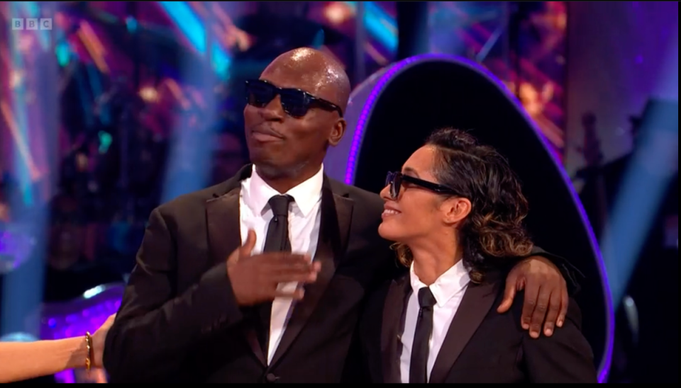 Eddie Kadi and his partner Karen Hauer scored the first 10 of the series with their couple’s choice (BBC)