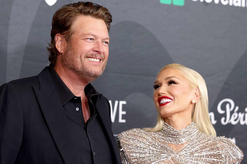 <p>Gabe Ginsberg/Getty </p> Blake Shelton and Gwen Stefani