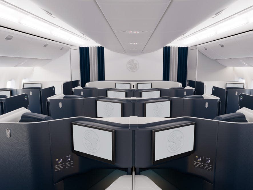 Air France new business class cabin.