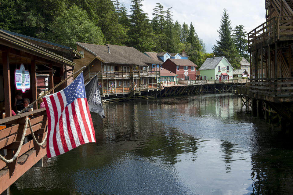 UNITED STATES - 2013/08/20: View of Creek Street the former Red Light district in Ketchikan, Southeast Alaska, USA. (Photo by Wolfgang Kaehler/LightRocket via Getty Images)