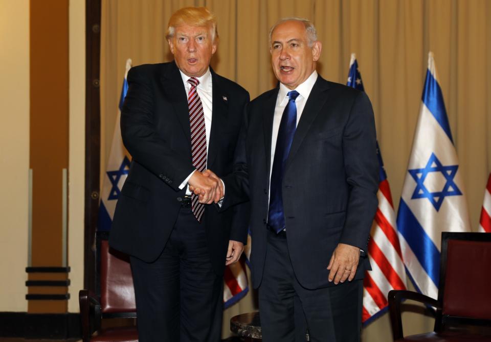 <span>Donald Trump y Benjamin Netanyahu en Jerusalén, el 22 de mayo de 2017. </span><div><span>MENAHEM KAHANA</span><span>AFP</span></div>