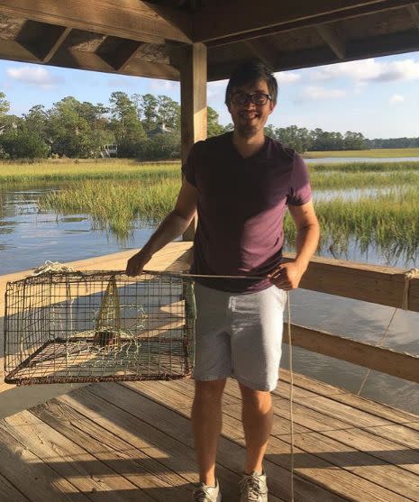 Matt took up crabbing as his retirement activity of choice, but he only ever caught two crabs.&nbsp; (Photo: Photo Courtesy of Lucy Huber)