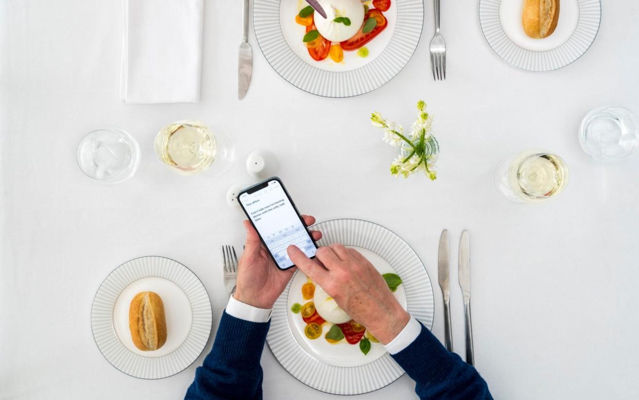 phone on table