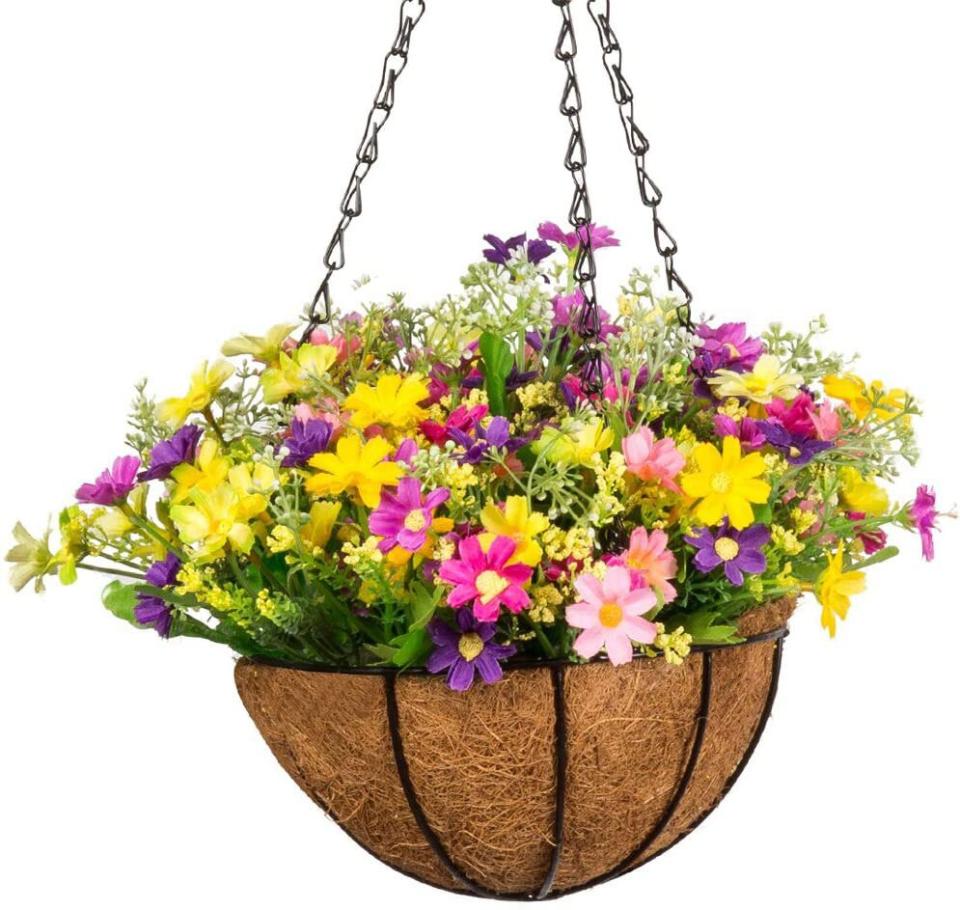 Mixiflor Silk Daisy Hanging Basket