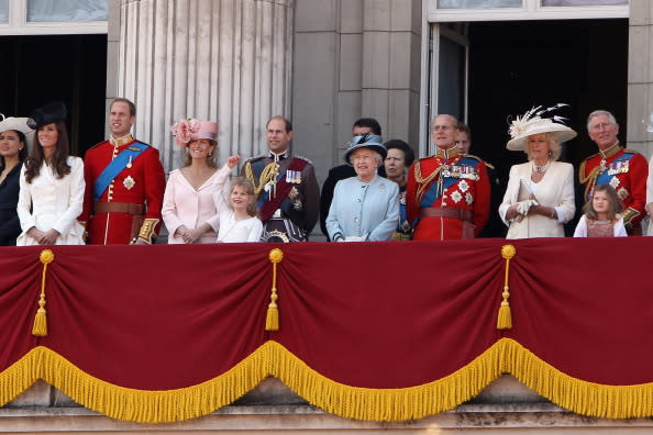 Queen Elizabeth wore a baby blue ensemble on Saturday