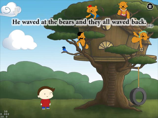Children read along to a story in The Boy and the Bears Read Out Aloud