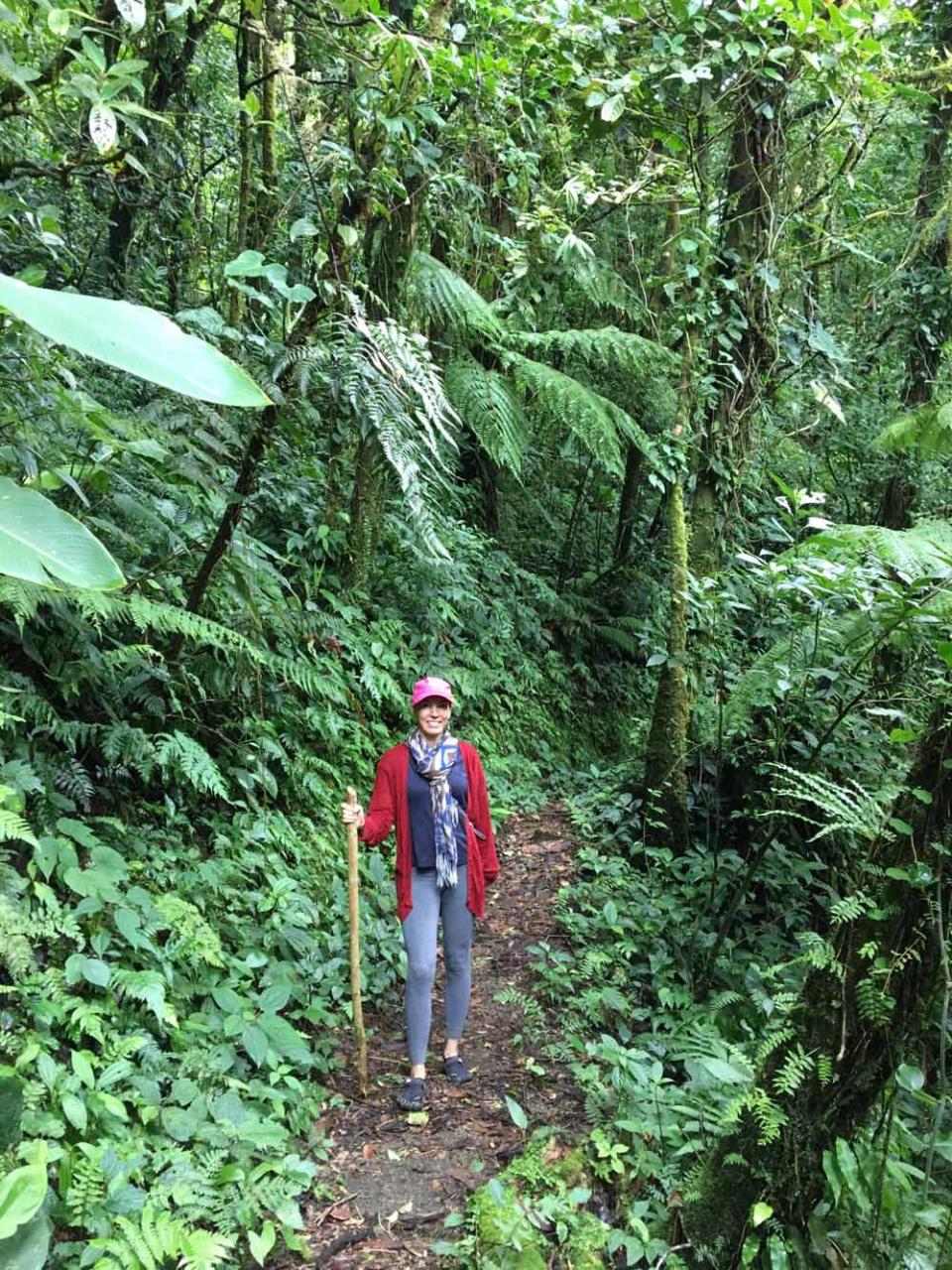 Galina hiking in the jungle in Costa Rica. PA REAL LIFE