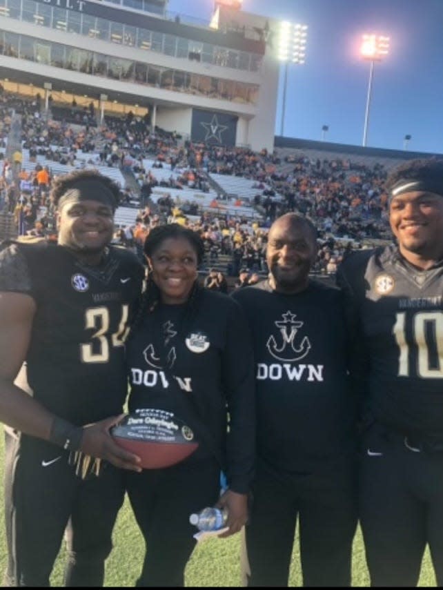 Dayo and Dare Odeyingbo both started together along the defensive line at Vanderbilt, the school they chose primarily for their mother.