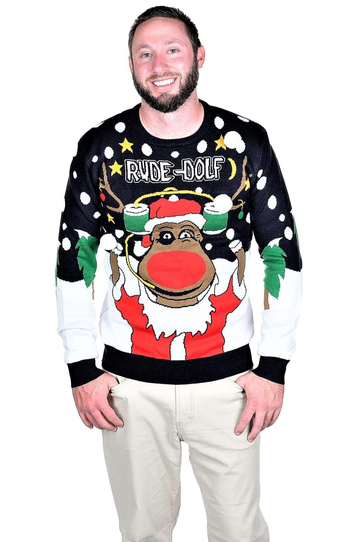 Rude-Dolf Ugly Christmas Sweater