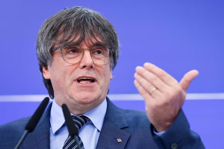 El líder de Junts per Catalunya y eurodiputado catalán exiliado Carles Puigdemont