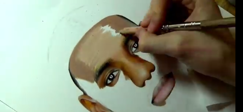 how to draw lebron james face