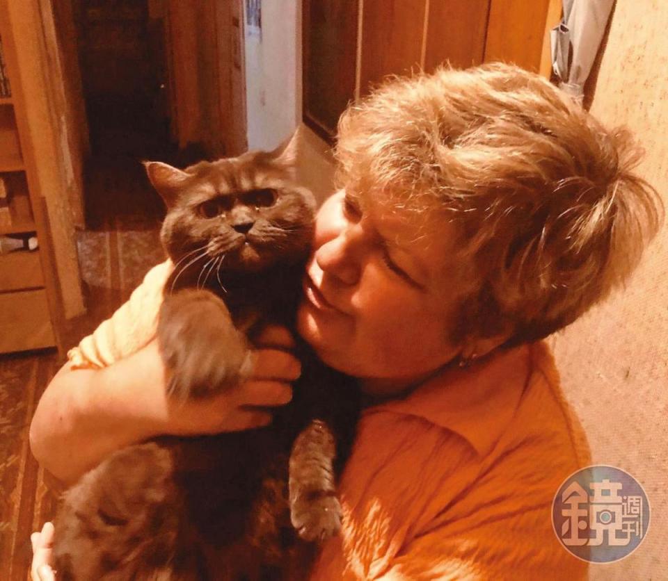 Antonenko在基輔公寓與她的貓一起生活，貓給她生活的力量。（Anetta Antonenko提供）