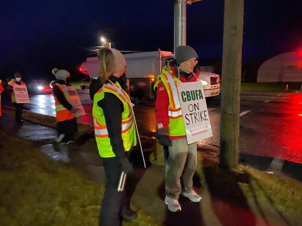 Cape Breton University's faculty association walked out off the job on Jan. 27, after months of unsuccessful negotiations with their employer. (Erin Pottie/CBC - image credit)