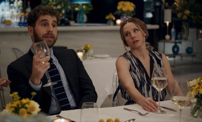 Kristen Bell and Ben Platt star in "The People We Hate at the Wedding," where drama quickly ensues as secrets and resentments bubble over across the pond.