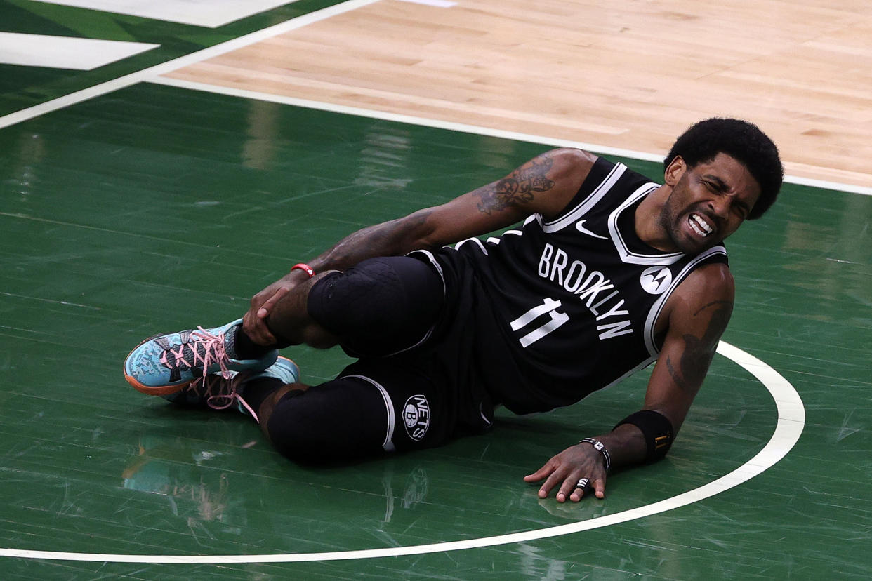 When will Kyrie Irving return from an ankle injury? (Photo by Stacy Revere/Getty Images)