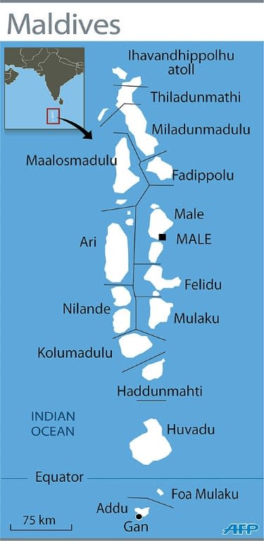 The Maldives is a tropical nation made up of 26 coral atolls