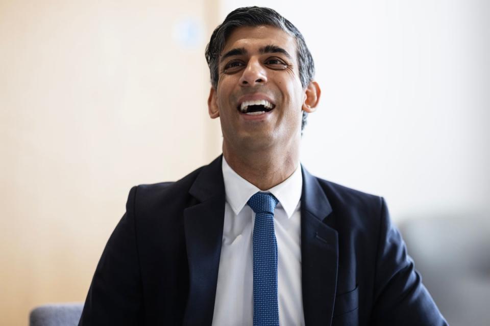 Rishi Sunak laughed off questions about when he will go to the polls (Dan Kitwood/PA Wire)