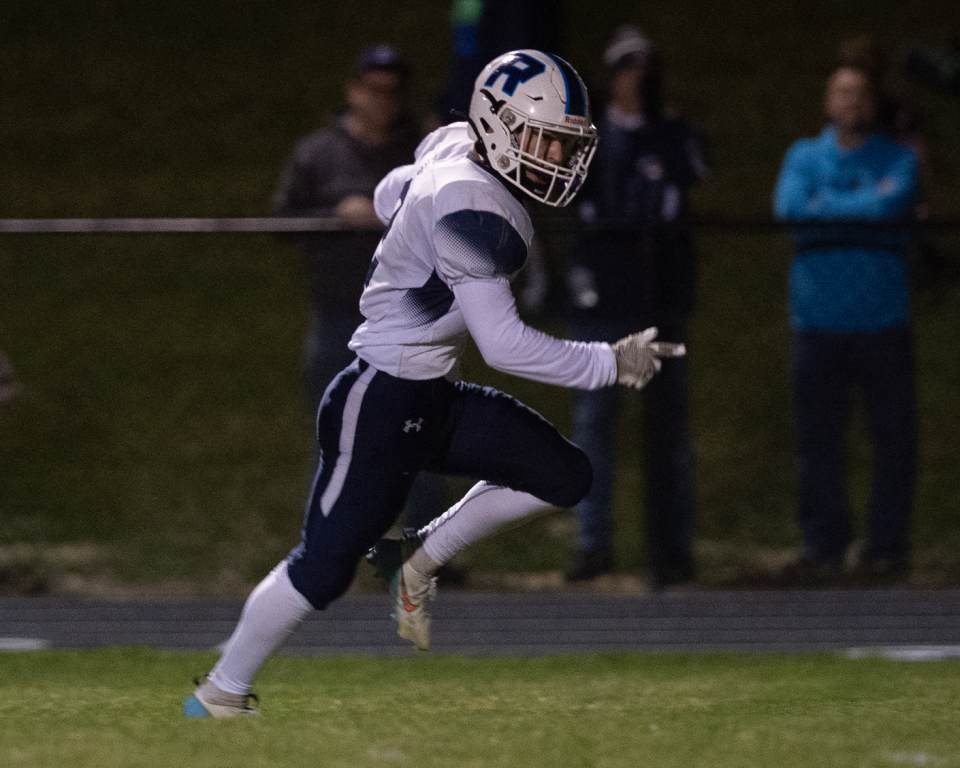 Rootstown's Nick Malek scores one of his two touchdowns on the night against Southeast.