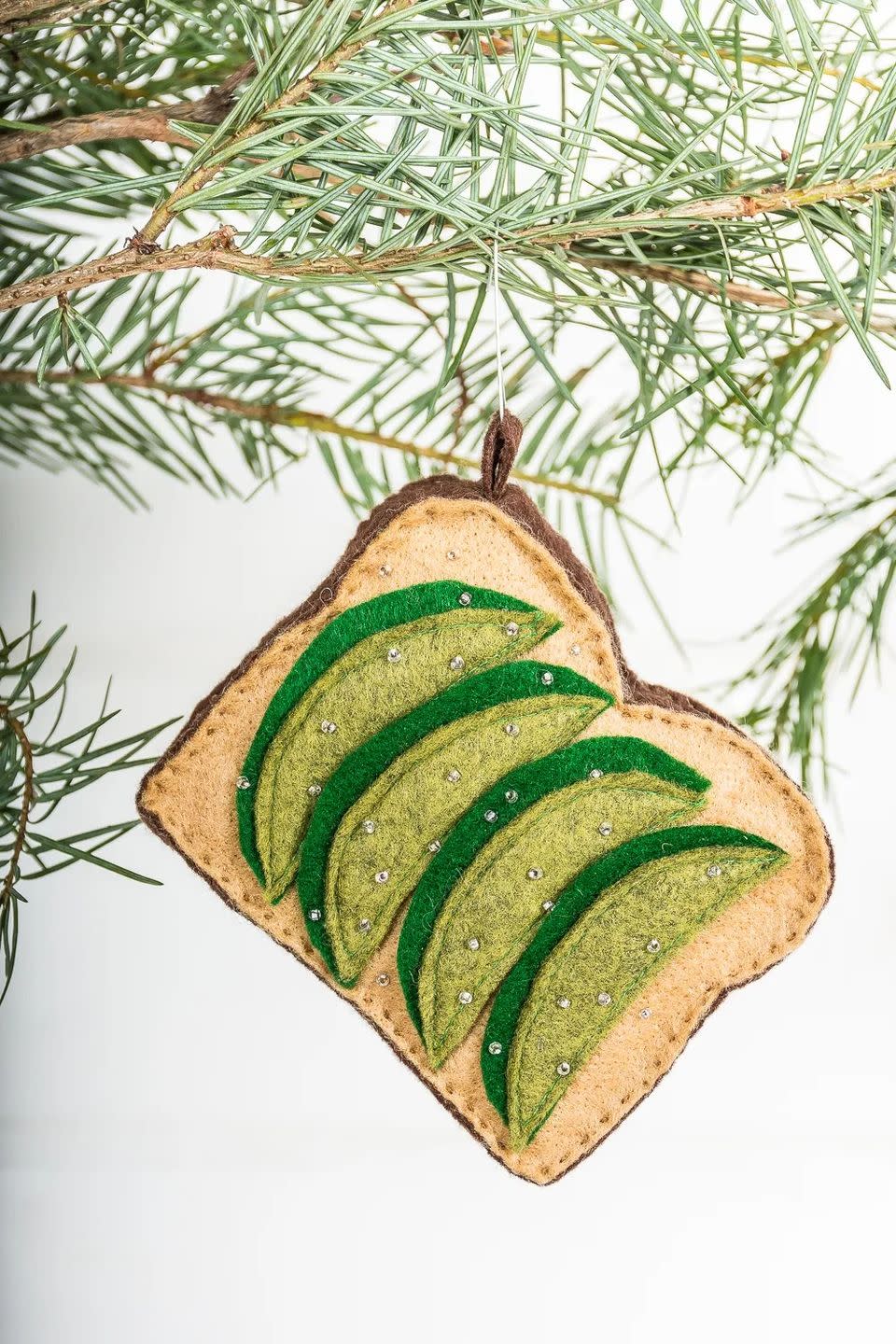 diy christmas ornaments avocado toast ornaments