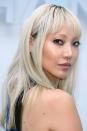 <p>The model has made bleached blonde hair her signature.</p>