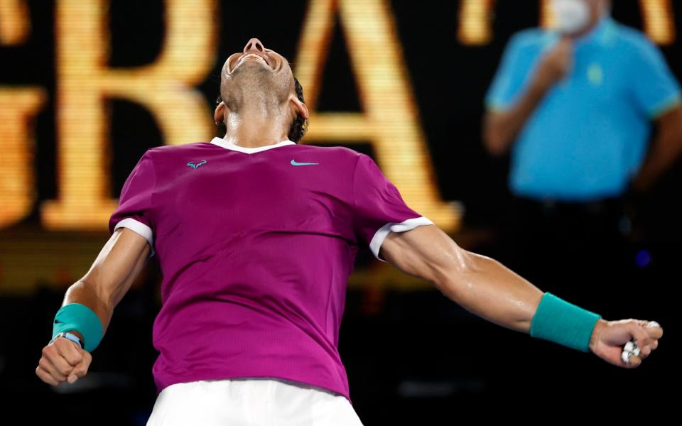 Nadal was overjoyed with the win - AP