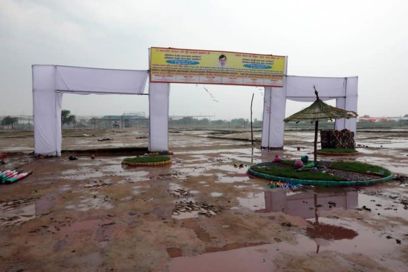 The site of Tuesday's deadly religious event in central India is empty after an estimated 250,000 people attended the event for which organizers anticipated 80,000, which led to poor crowd control. Photo by Harish Tyagi/EPA-EFE