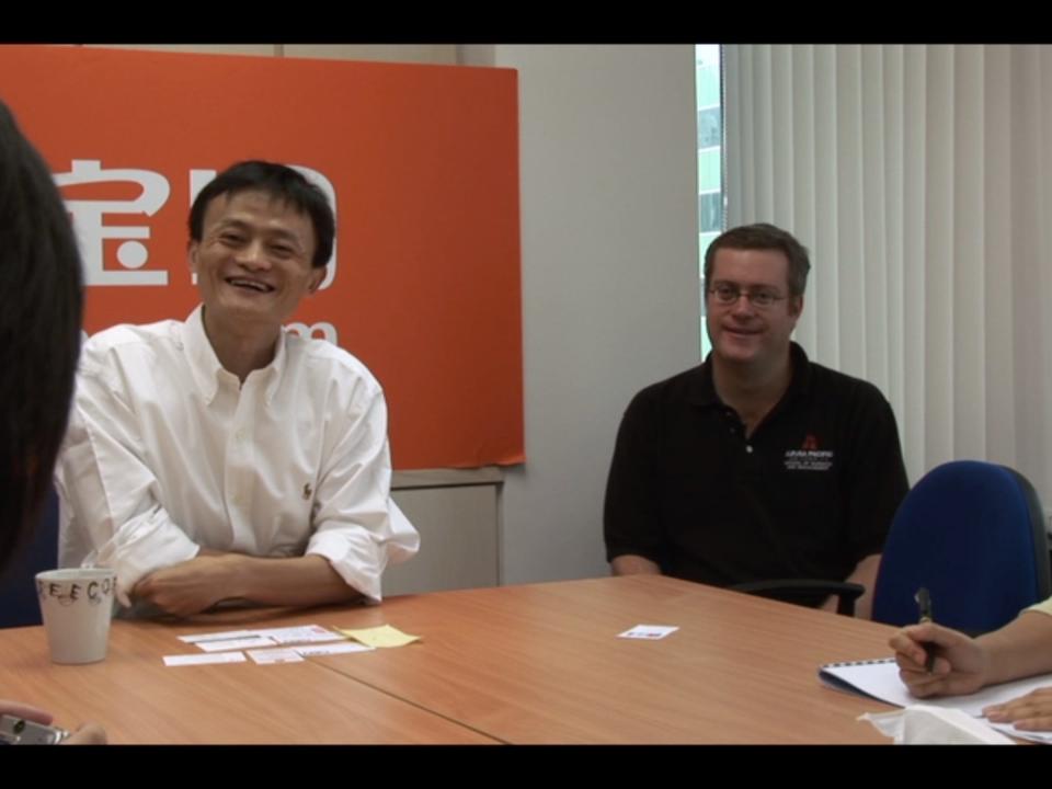 Porter Erisman and Jack Ma at Taobao Press Conference after SARS